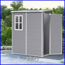 Plastic Garden Storage Shed With Doors Ventilation House Tool Shed 150x122x192cm