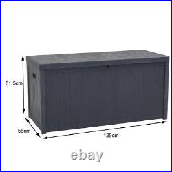 Plastic Outdoor Garden Storage Box Patio Deck Box Cushion Organizer Chest 430 L