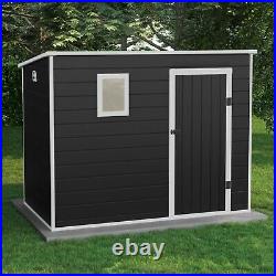 Plastic Shed 8x5 Outdoor Garden Storage Shed Pent BillyOh Oxford Grey Lockable