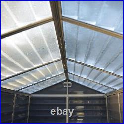 Rowlinson Palram 6x3 Skylight Grey Deco Apex Shed Garden Storage Lockable