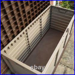 Rowlinson Plastic Cushion Box/Bench 740(H) x 1400(W) x 610(D)mm Mocha & Coffee