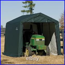 Rowlinson Shelterlogic 10x10 Garden Storage Shed In A Box Peak Style Green