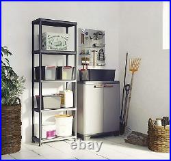 Small Deck Storage Outdoor Plastic Shelves Unit Cupboard Garden Shed Utility Box