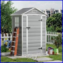 Small Garden Shed 3x4ft Plastic Box Outdoor Tool Storage House Lockable Cottage