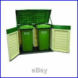 Starplast Plastic Garden Shed Box Chest Weatherproof Storage Fits 2 Wheelie Bins