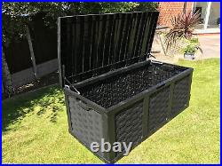 Starplast XXL Huge Plastic 634 ltr Garden Storage Box With Piston Opening Lid