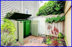 Storage Bin Shed Max Garden Utility Tools Mower Equipment Outdoor Plastic 1200L