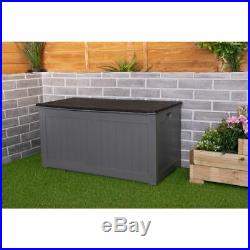 Storage Box Outdoor Garden Plastic Utility Chest Cushion Shed Box 190L Kids Home
