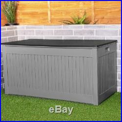Storage Box Outdoor Garden Plastic Utility Chest Cushion Shed Box 290L Kids Home