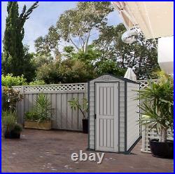 Storage Shed Duramax 6 x 4ft Plus Plastic Garden Outdoor Storage Floor, Grey