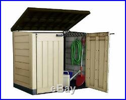 Storage Shed Keter Store-It Out Max Outdoor Garden Plastic Beige and Brown 1200L