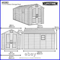Storage Shed Window garden patio outdoor Lifetime 7ftx12ft (2.1 x 3.6m) Outdoor