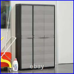 Tall Plastic Cupboard Storage Outdoor Garden Shelves Utility Cabinet Box TPG