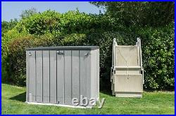 Toomax Storaway 1270L Wood Effect Garden Storage Box Grey