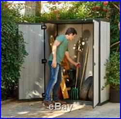 Vertical High Store Outdoor Plastic Garden Storage Shed Unit Tools Patio Large 1