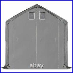 VidaXL Storage Tent PVC 4x8m Grey Outdoor Garden Patio Gazebo Marquee Shed
