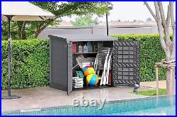 Waterproof Unit XXL Large Storage Shed Garden Outdoor Bin Tool Store Lockable Uk