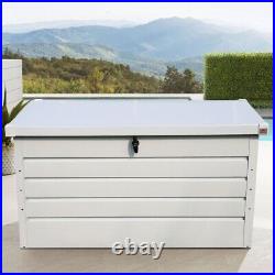 White Garden Storage Box Outdoor Patio Furniture Cushion Deck Chest Tool Organ