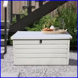 White Garden Storage Box Outdoor Patio Furniture Cushion Deck Chest Tool Organ