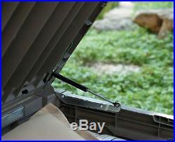 XL 454ltr Garden Patio Summerhouse Storage Box Bench Organiser Wood Effect 01