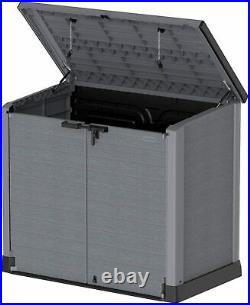 XL Store It Out Max Storage Garden Plastic Shed Grey Box, Lockable Unit