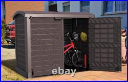 XL Store It Out Max Storage Garden Plastic Shed Grey Box Lockable Waterproof