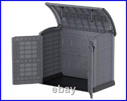 XXL Large Max Storage Shed Garden Outdoor Bin Tool Store Lockable Waterproof