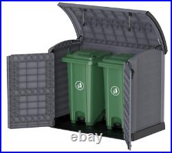 XXL Large Max Storage Shed Garden Outdoor Bin Tool Store Lockable Waterproof