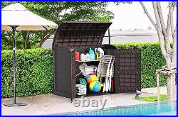 XXL Large Storage Shed Garden Outside Bin Tool Store Lockable Waterproof Unit Uk